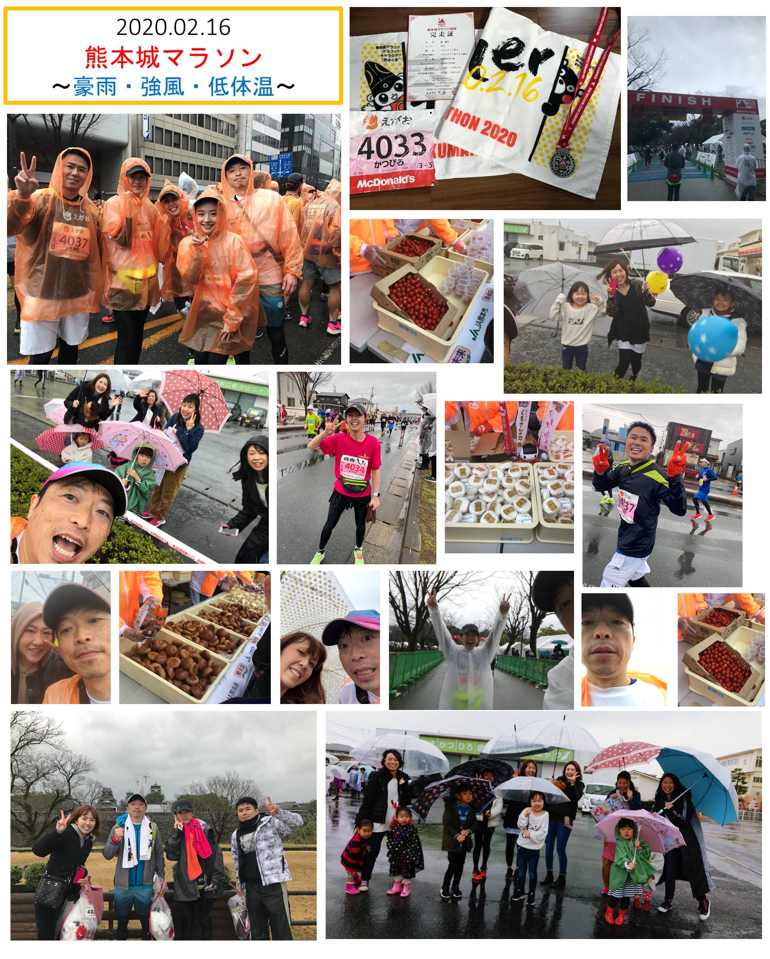 寒かった熊本城マラソン 2020
