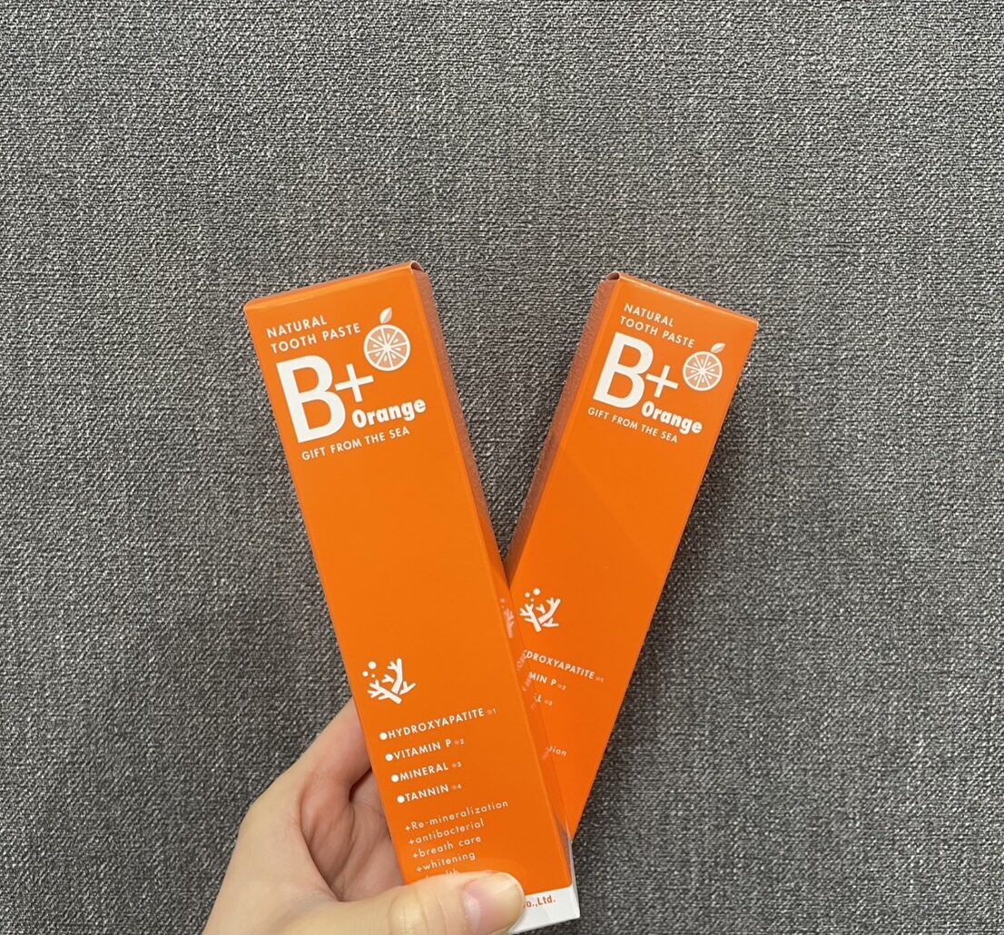 おすすめの歯磨き粉『B＋』のオレンジ味を入荷しました🍊