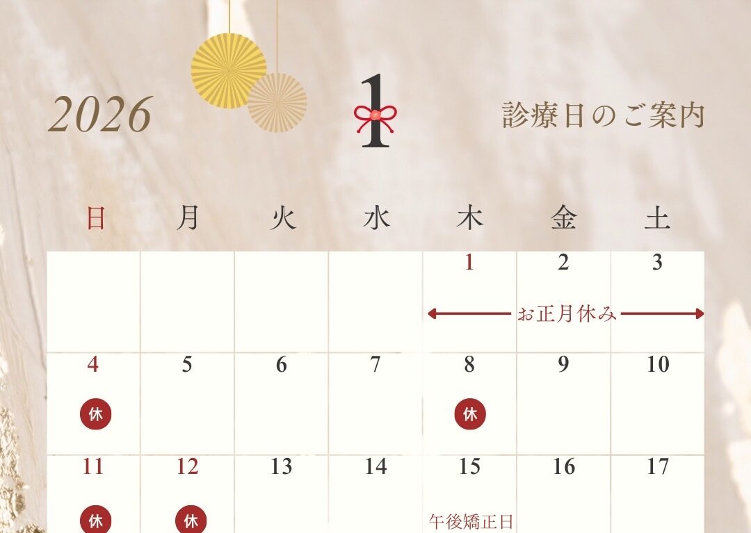 1月の診療日のお知らせ🎍